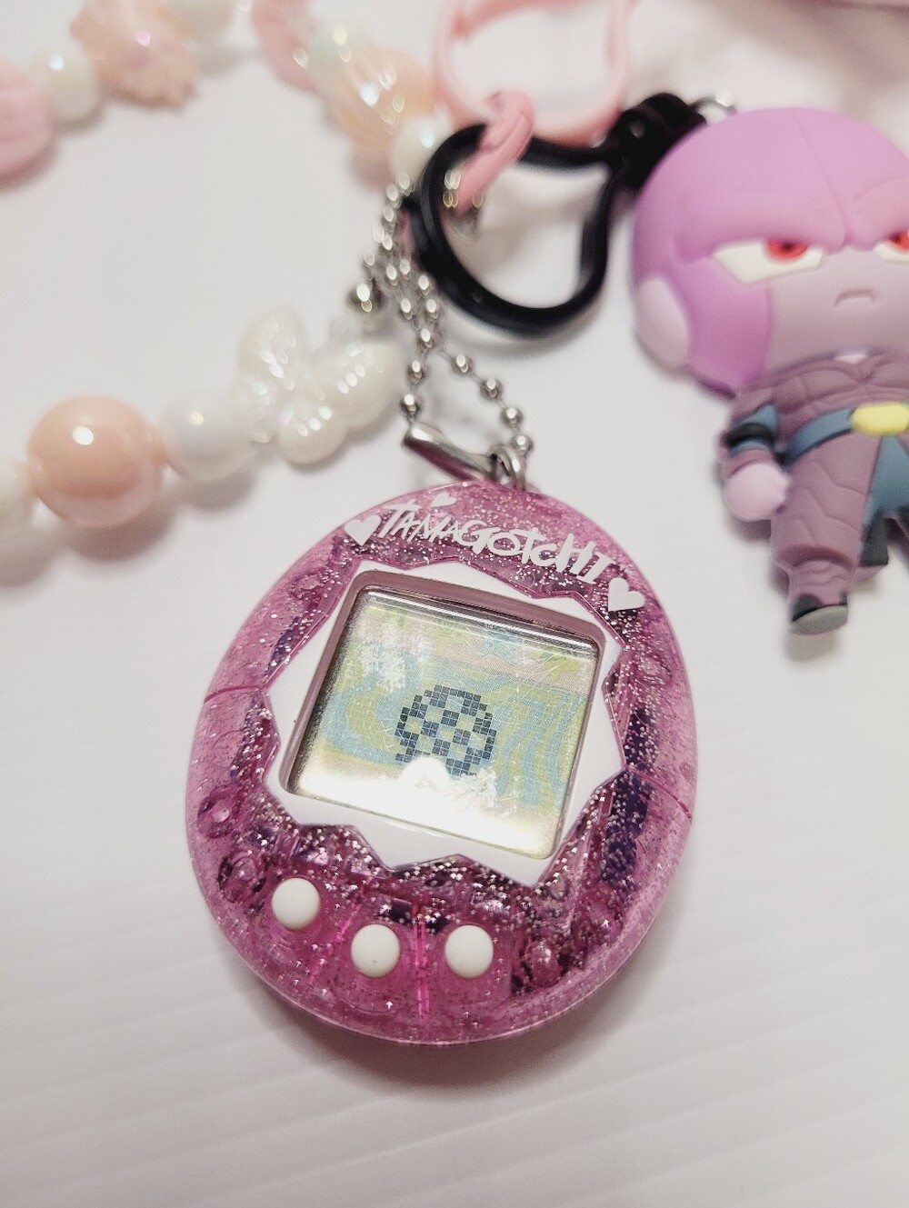 Tamagotchi  V2 Pink Glitter Virtual Pet Working Tested - Picture 9 of 14